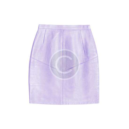 Lilac Leather Skirt
